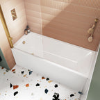 Terra Thin Edge Rectangular Single Ended Bath with Legs - White