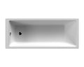 Terra Thin Edge Rectangular Single Ended Bath with Legs - White