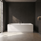 Origin Thin Edge Rectangular Double Ended Bath With Legs - White