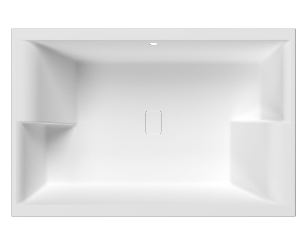 Monaco Double Ended Inset Spa Bath With Legs - 1800mm x 1200mm - Gloss White