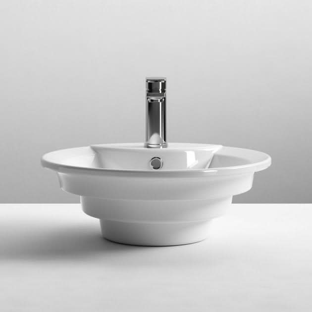 Serenity Round Cloakroom Countertop Basin - 460mm Wide - 1 TH - White