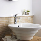 Serenity Round Cloakroom Countertop Basin - 460mm Wide - 1 TH - White