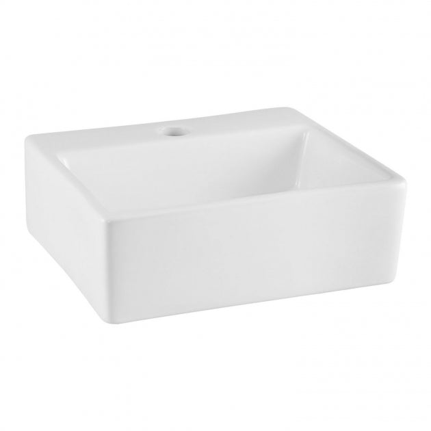 Serenity Rectangular Countertop Basin - 335mm Wide - 1 TH - White