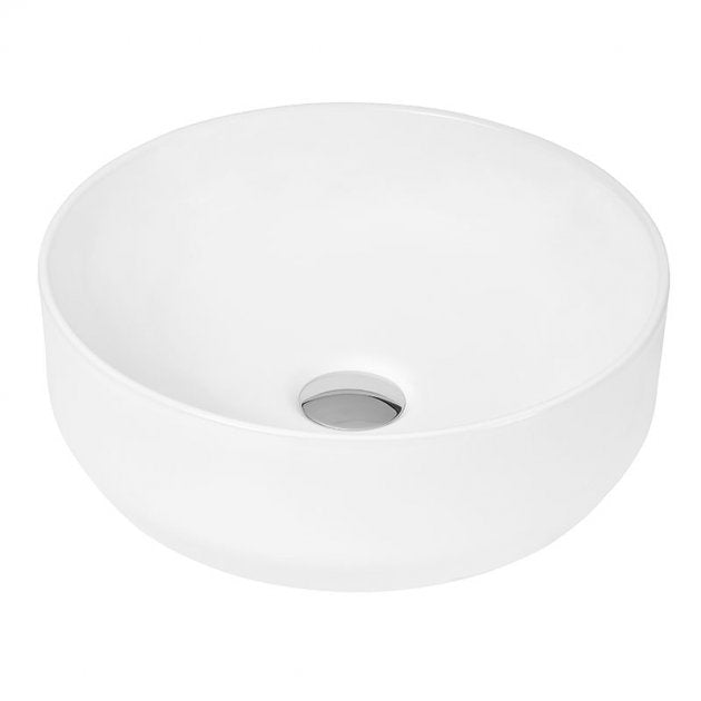 Serenity Round Cloakroom Countertop Basin - 350mm Wide - White