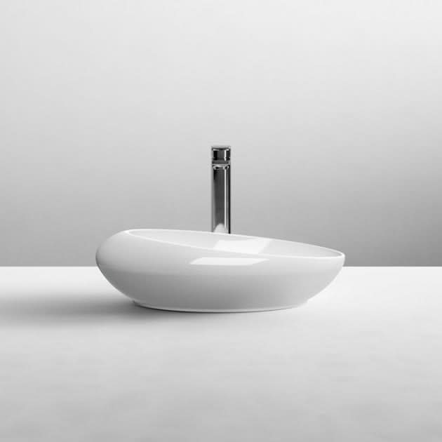 Serenity Oval Cloakroom Countertop Basin - 490mm Wide - White