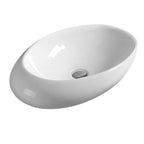 Serenity Oval Cloakroom Countertop Basin - 490mm Wide - White