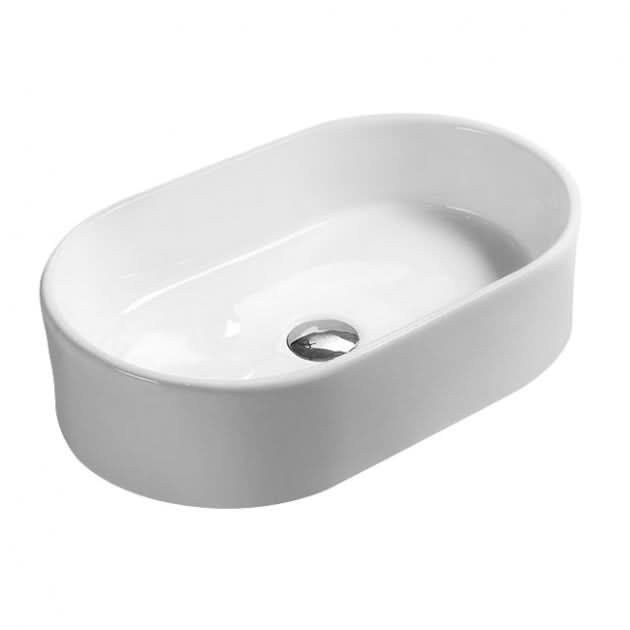 Serenity Oval Countertop Basin - 565mm Wide - White