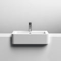 Serenity Rectangle Semi Recessed Basin - 570mm Wide - 1 TH - White