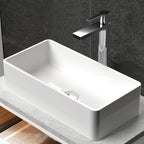 Serenity Rectangular Countertop Basin - 465mm Wide - White