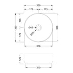 Serenity Round Countertop Basin - 350mm Wide