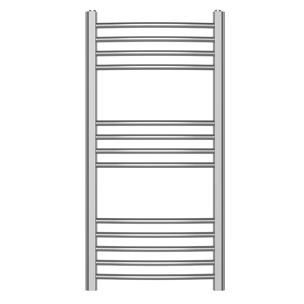 iBathUK Zypher Curved Heated Towel Rail Bathroom Radiator - Chrome