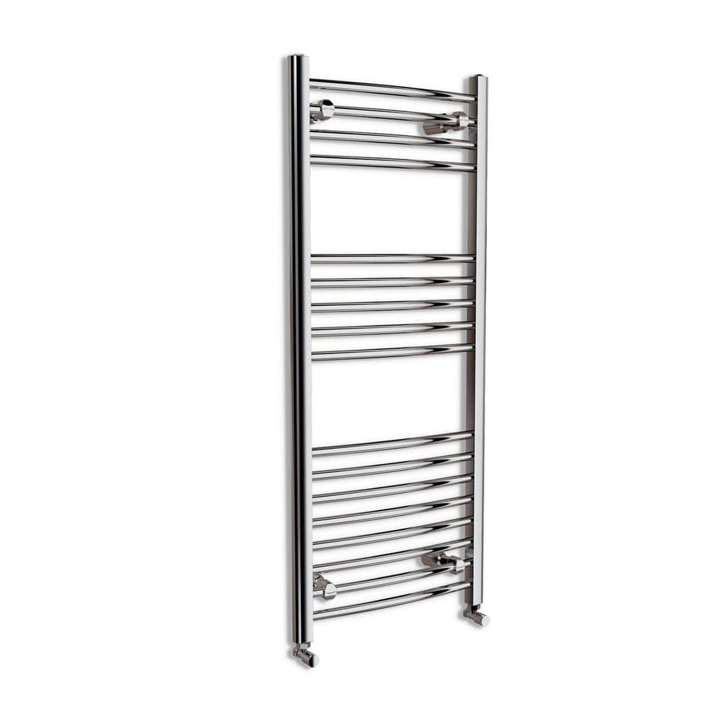 iBathUK Zypher Curved Heated Towel Rail Bathroom Radiator - Chrome