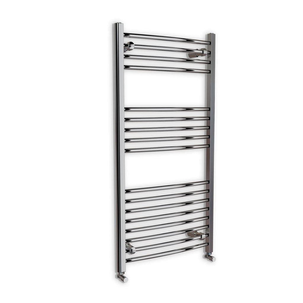 iBathUK Zypher Curved Heated Towel Rail Bathroom Radiator - Chrome