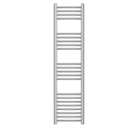 iBathUK Zypher Curved Heated Towel Rail Bathroom Radiator - Chrome