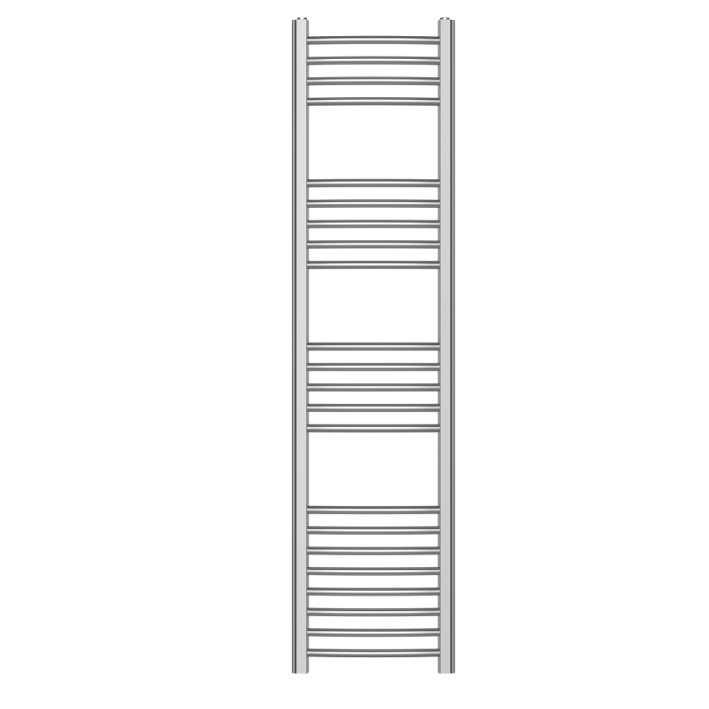 iBathUK Zypher Curved Heated Towel Rail Bathroom Radiator - Chrome