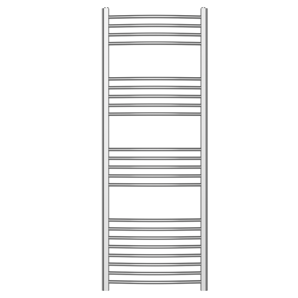 iBathUK Zypher Curved Heated Towel Rail Bathroom Radiator - Chrome