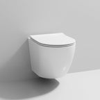Sigma Rimless Wall Hung Toilet with Slim Sandwich Soft Close Seat - White