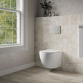 Sigma Rimless Wall Hung Toilet with Slim Sandwich Soft Close Seat - White