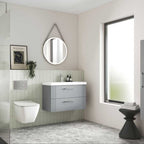 Muse Modern Wall Hung Toilet with Slim Sandwich Soft Close Seat - White