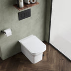 Reed Rimless Back to Wall Toilet with Soft Close Seat - White