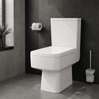 Nio Square D-Shape Soft Close Toilet Seat - White