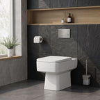 Nio Square D-Shape Soft Close Toilet Seat - White
