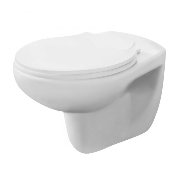 Sydney Modern Wall Hung Toilet with Soft Close Seat - White