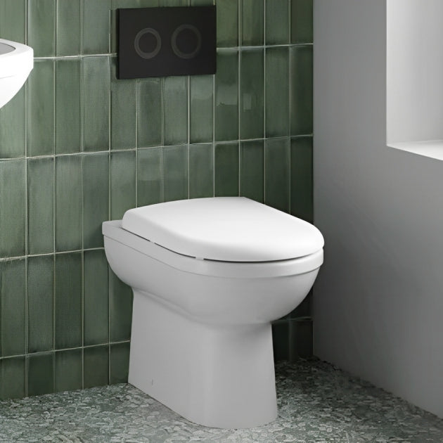 Liquid Back to Wall Toilet With Seat - White