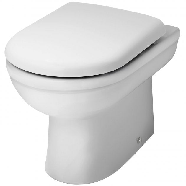 Liquid Back to Wall Toilet With Seat - White