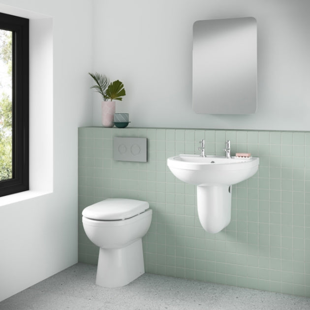 Liquid Comfort Height Back to Wall Toilet With Seat - White