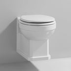 Hix Traditional Wall Hung Toilet With Seat - White