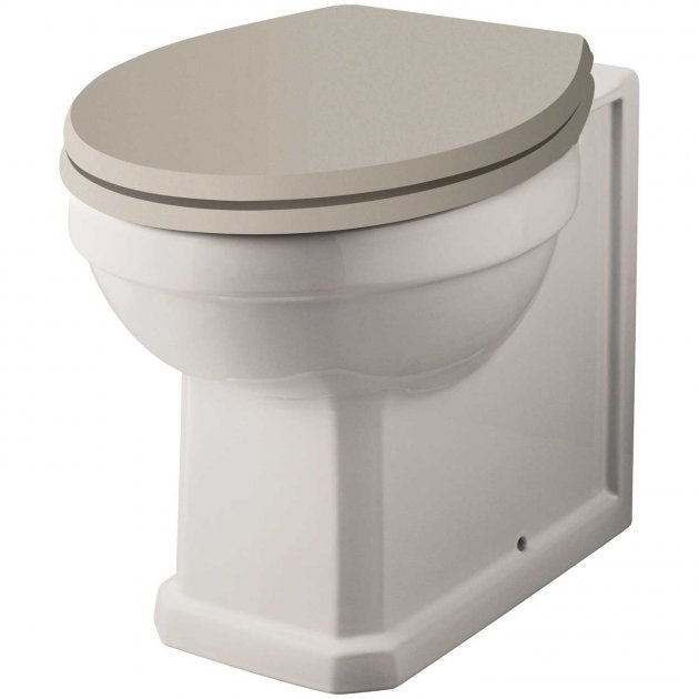 Classique Comfort Height Back to Wall Toilet with Seat - White