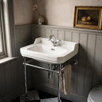 Richmond Rectangular Basin With Washstand - White