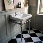 Richmond Rectangular Basin With Washstand - White