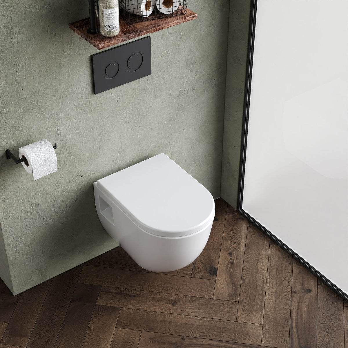 Vast Wall Hung Toilet With Luxury Soft Close Seat - White
