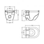 Vast Wall Hung Toilet With Luxury Soft Close Seat - White