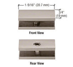 CRL No-Drilled Fixed Panel Glass Clamp [1/4" Glass]