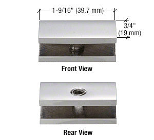 CRL No-Drilled Fixed Panel Glass Clamp [1/4" Glass]