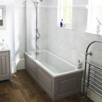 Metro Rectangular Single Ended Bath with Legs - White