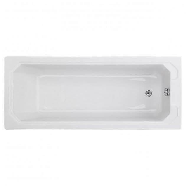Metro Rectangular Single Ended Bath with Legs - White