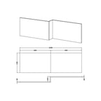 Kudos PVC Square Front Bath Panel - Gloss White