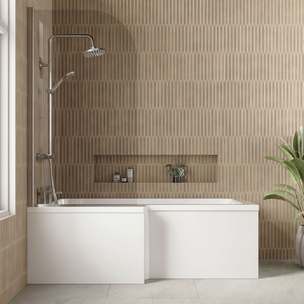 Kudos PVC Square Front Bath Panel - Gloss White