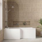 Kudos PVC Square Front Bath Panel - Gloss White