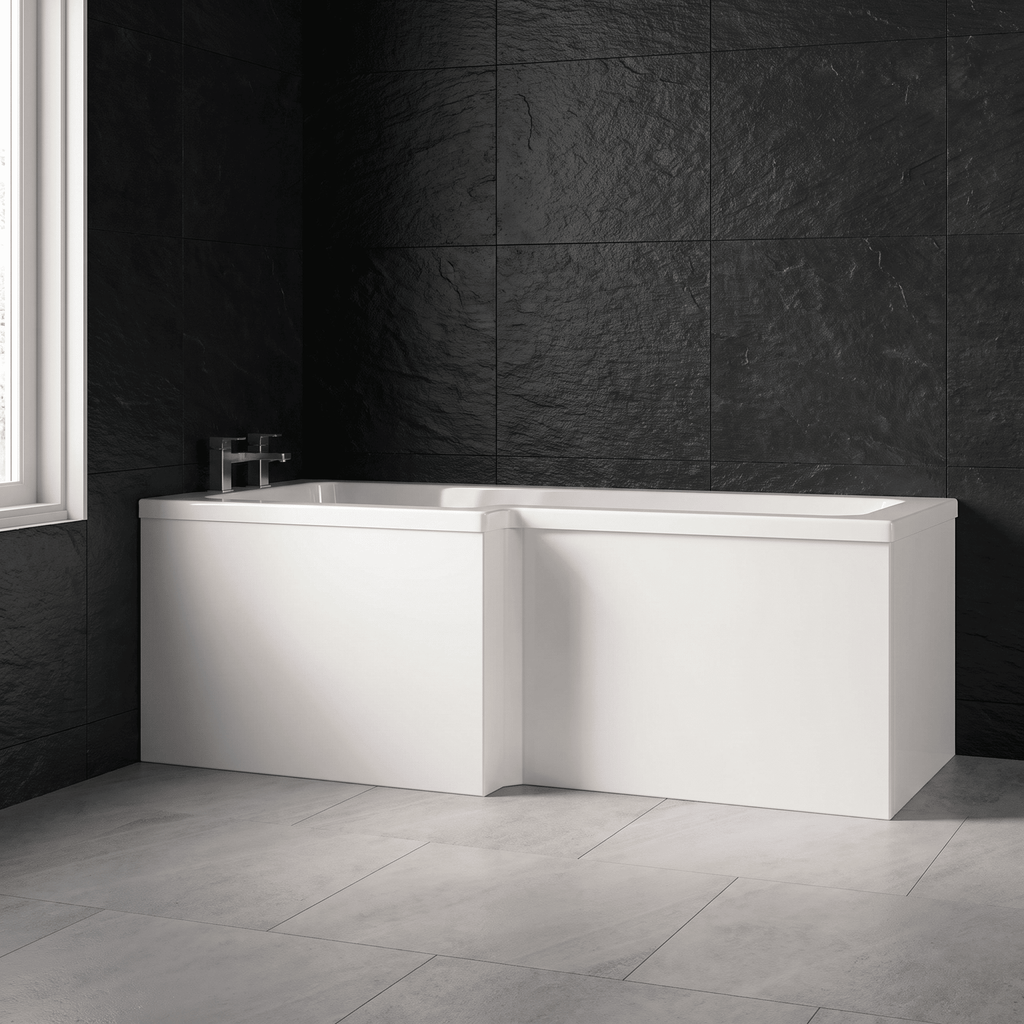 Kudos PVC Square Front Bath Panel - Gloss White
