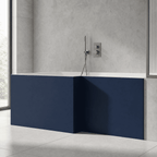 Crosswater L-Shaped Square Shower Bath Front Panel - 1700mm