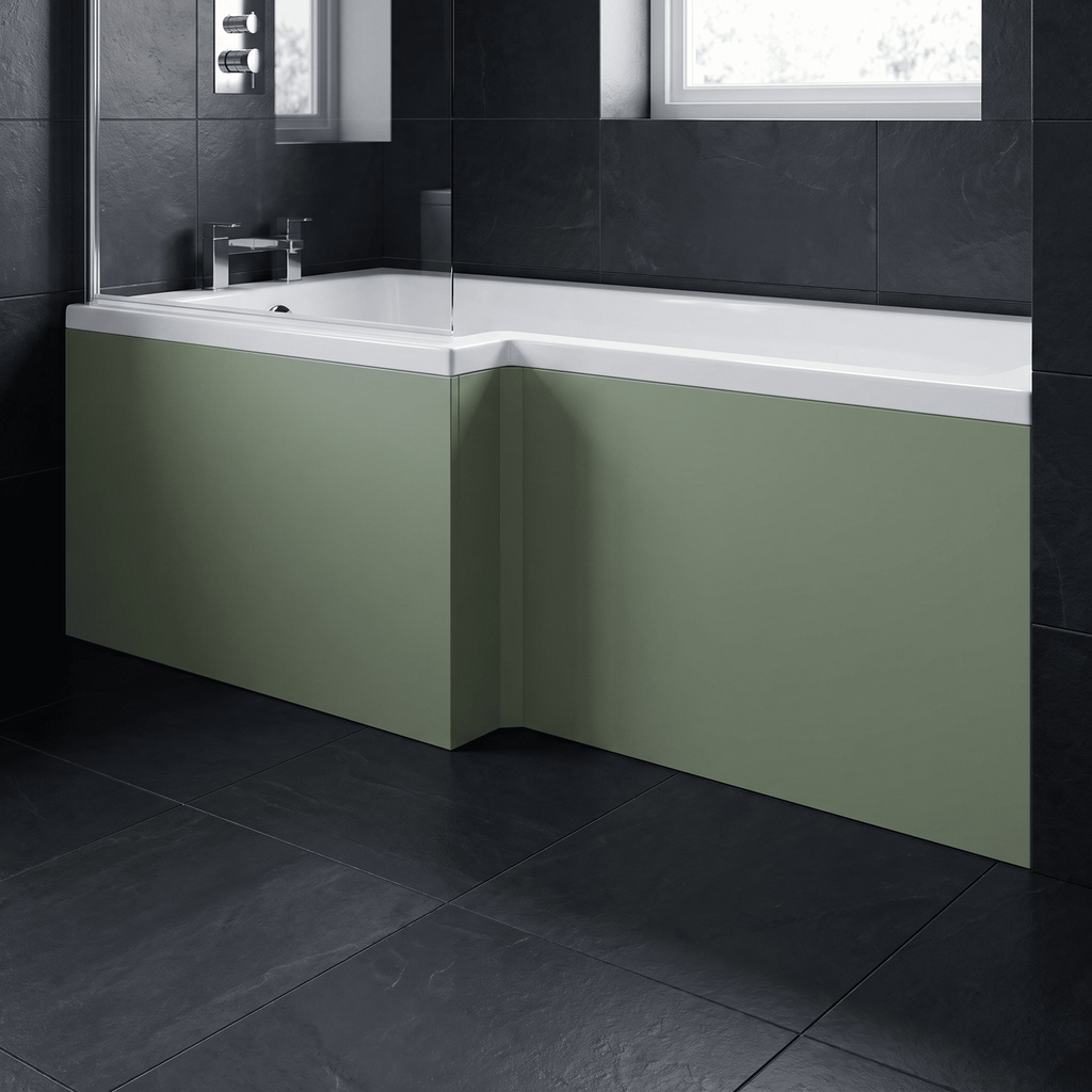 Crosswater L-Shaped Square Shower Bath Front Panel - 1700mm