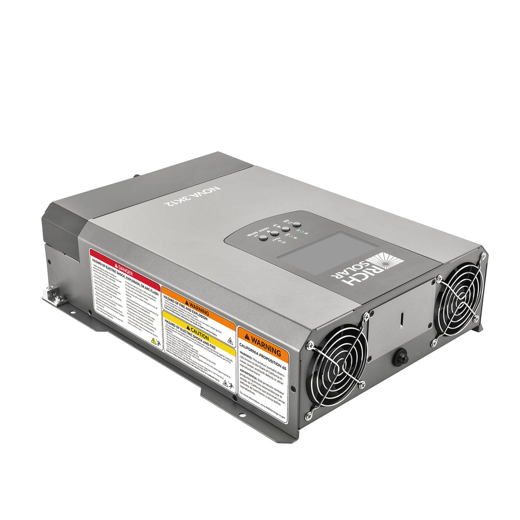 NOVA SWITCH 3K | 3000W 12V Pure Sine Wave Inverter with Built-in Transfer Switch | UL458 Certified for RVs, Campers, Trailers, Vans