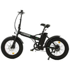 Ecotric 48V Portable and Folding Fat Ebike with LCD Display - Matt Black