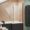 Elevation 6mm Glass L-Shaped Bath Screen - 1400mm x 815mm
