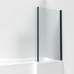 Prestige 6mm Glass L-Shaped Hinged Bath Screen with Fixed Return Panel - 1430mm x 795mm